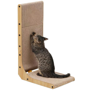 FUKUMARU Planche Gratter en Forme de L de 68 cm de Haut pour Mur et Coin