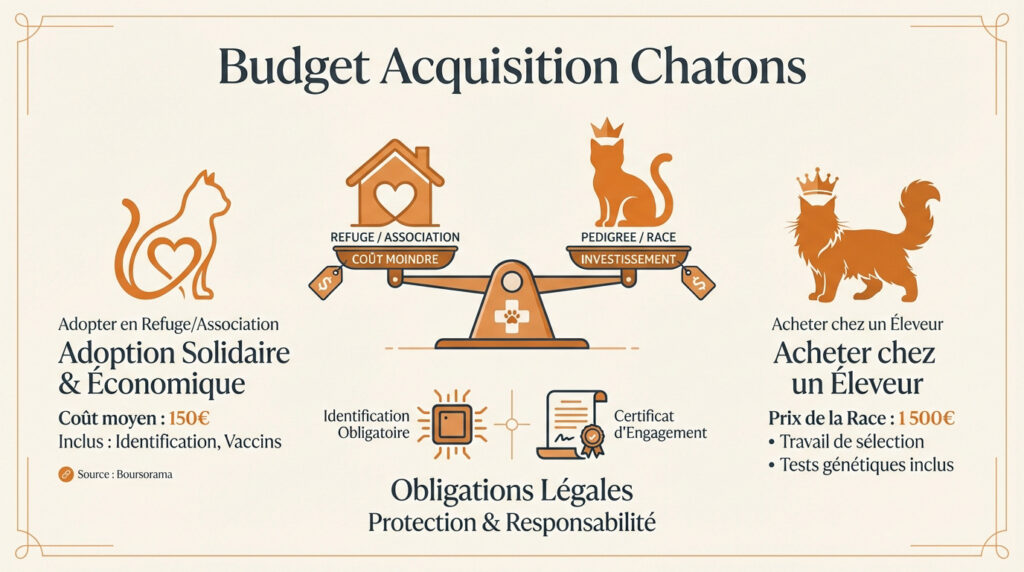 budget acquisition chaton refuge vs eleveur